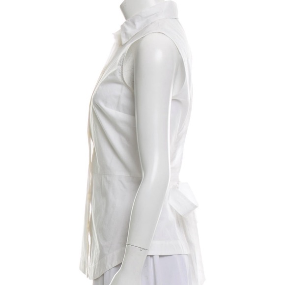 Derek Lam 10 Crosby Button Up Tie Back top 0 XS - Picture 4 of 12